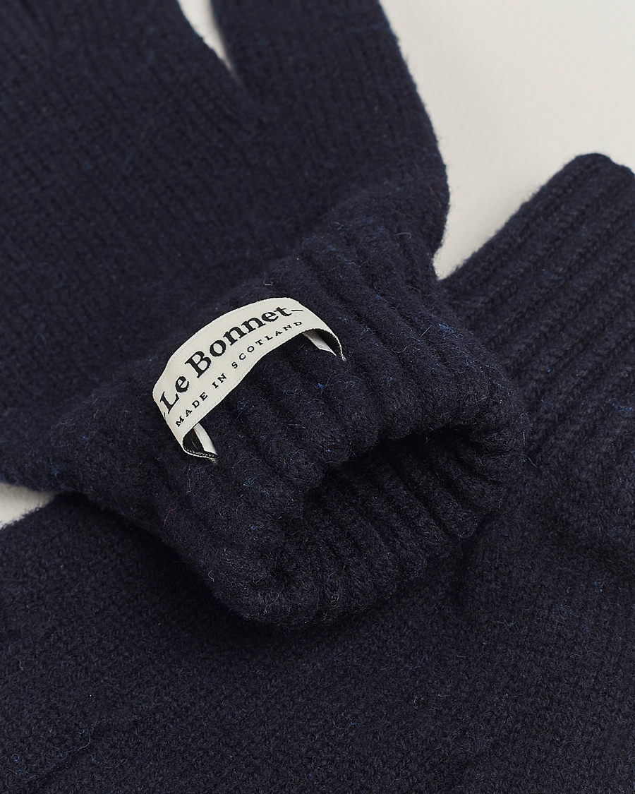 Heren | Accessoires | Le Bonnet | Merino Wool Gloves Midnight