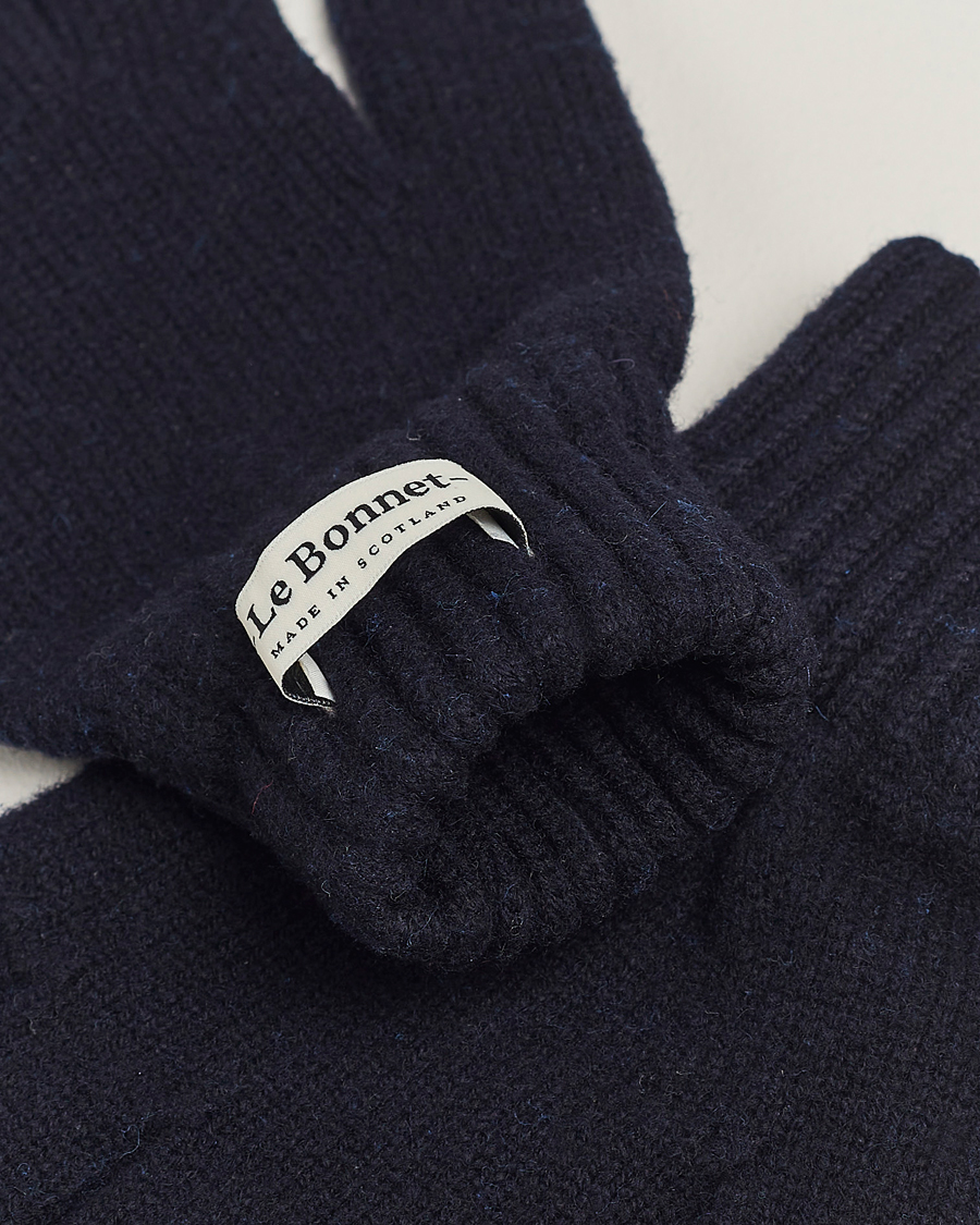 Heren | Le Bonnet Merino Wool Gloves Midnight | Le Bonnet | Merino Wool Gloves Midnight