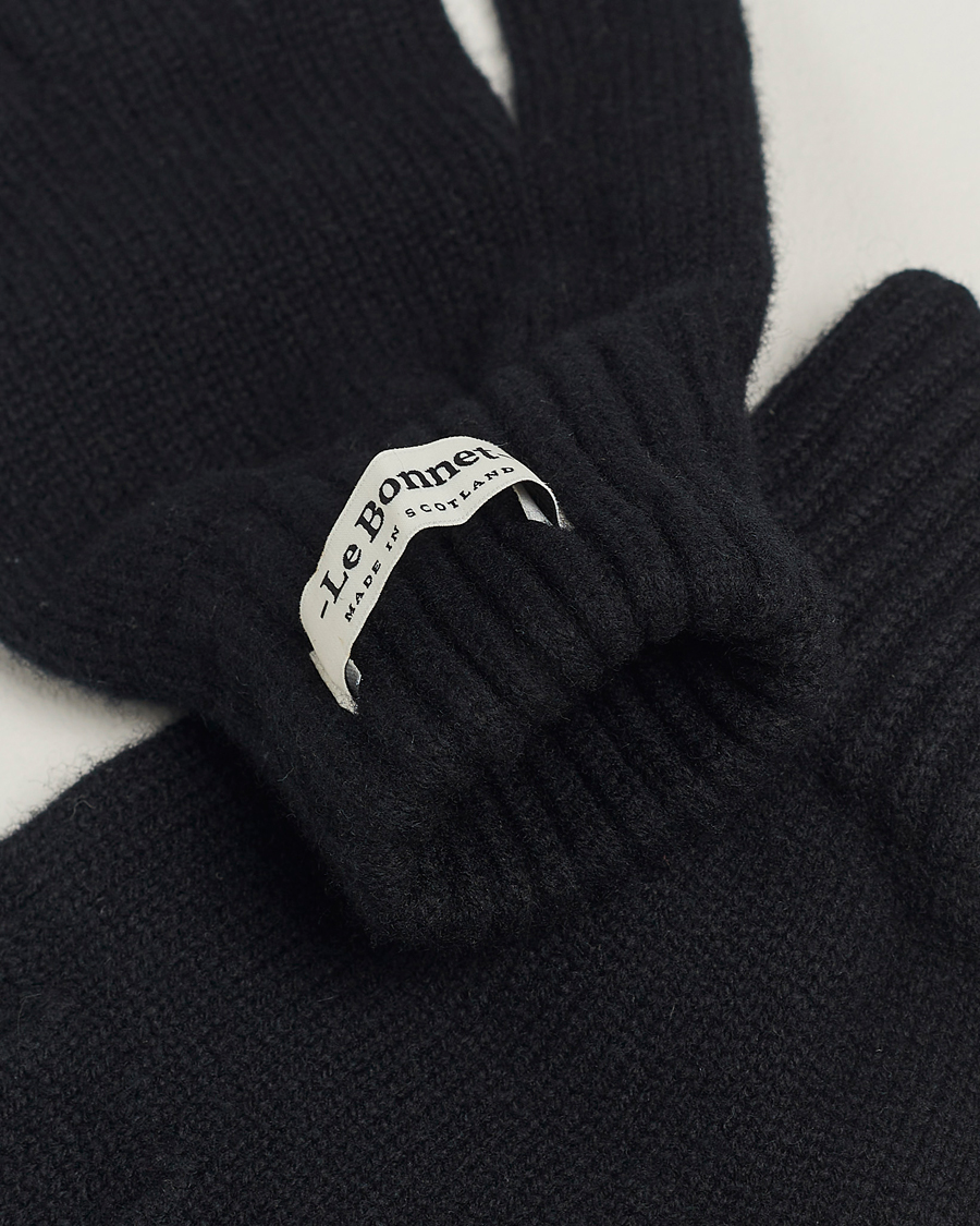 Heren | Afdelingen | Le Bonnet | Merino Wool Gloves Onyx