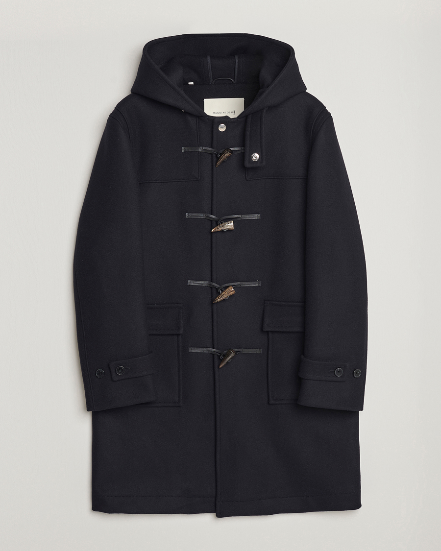 Heren | Jassen | Mackintosh | Weir Wool Hooded Duffle Navy