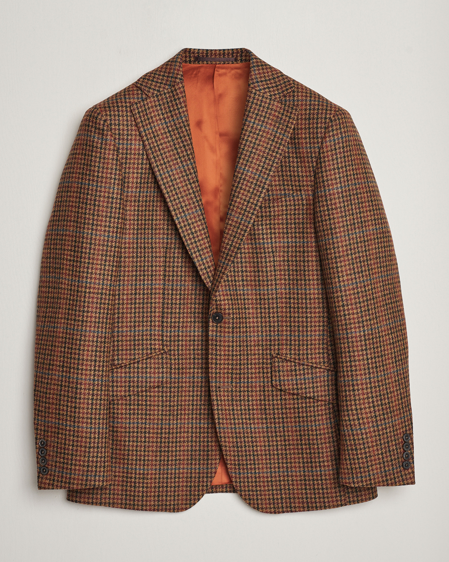 Heren | Blazers | Walker Slater | Edward Lambswool Houndstooth Blazer Tan