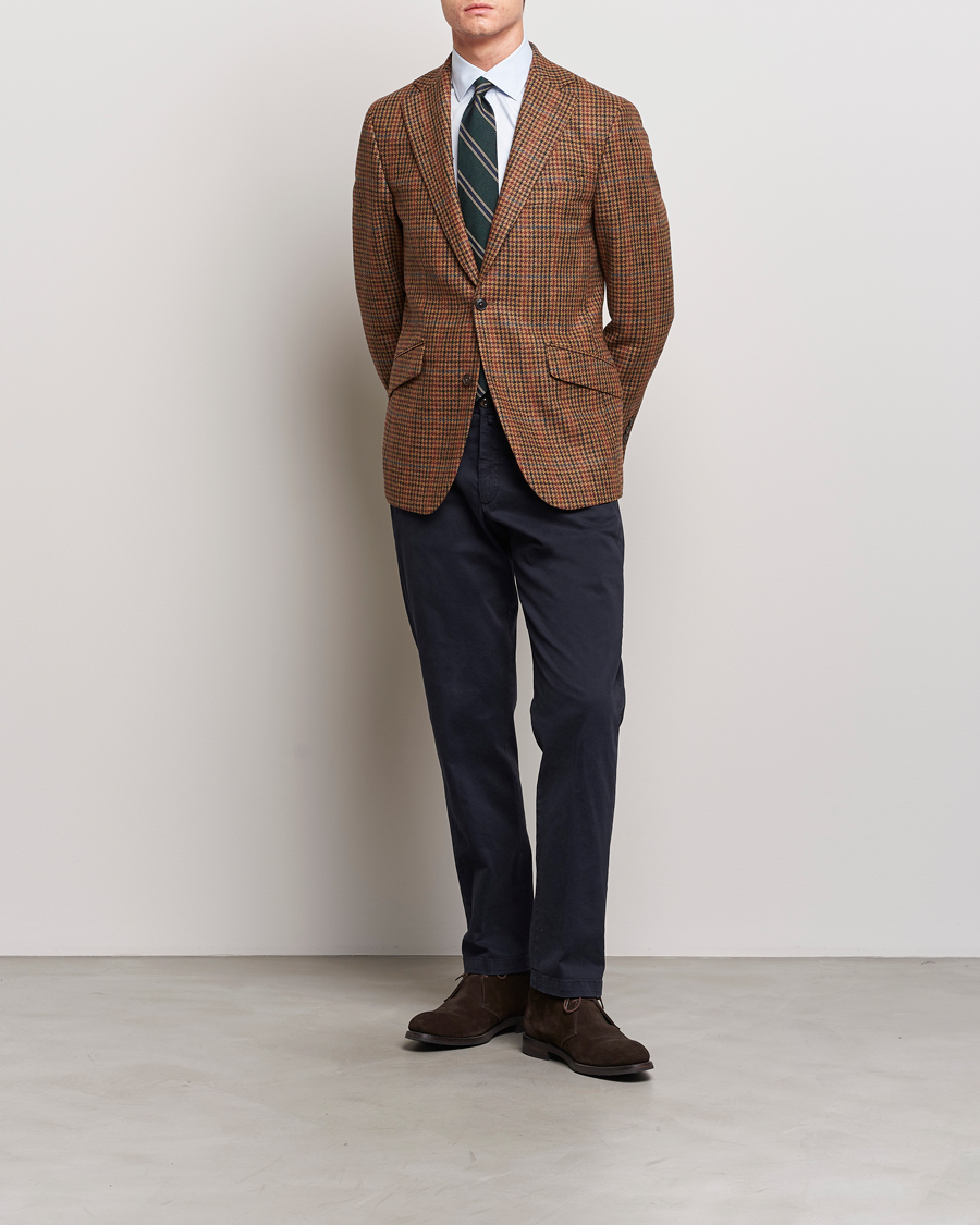 Heren | Blazers | Walker Slater | Edward Lambswool Houndstooth Blazer Tan