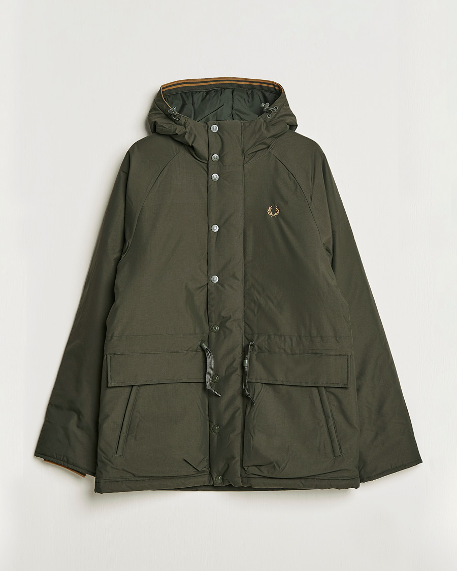 Heren | Jassen | Fred Perry | Padded Zip Through Parka Hunting Green