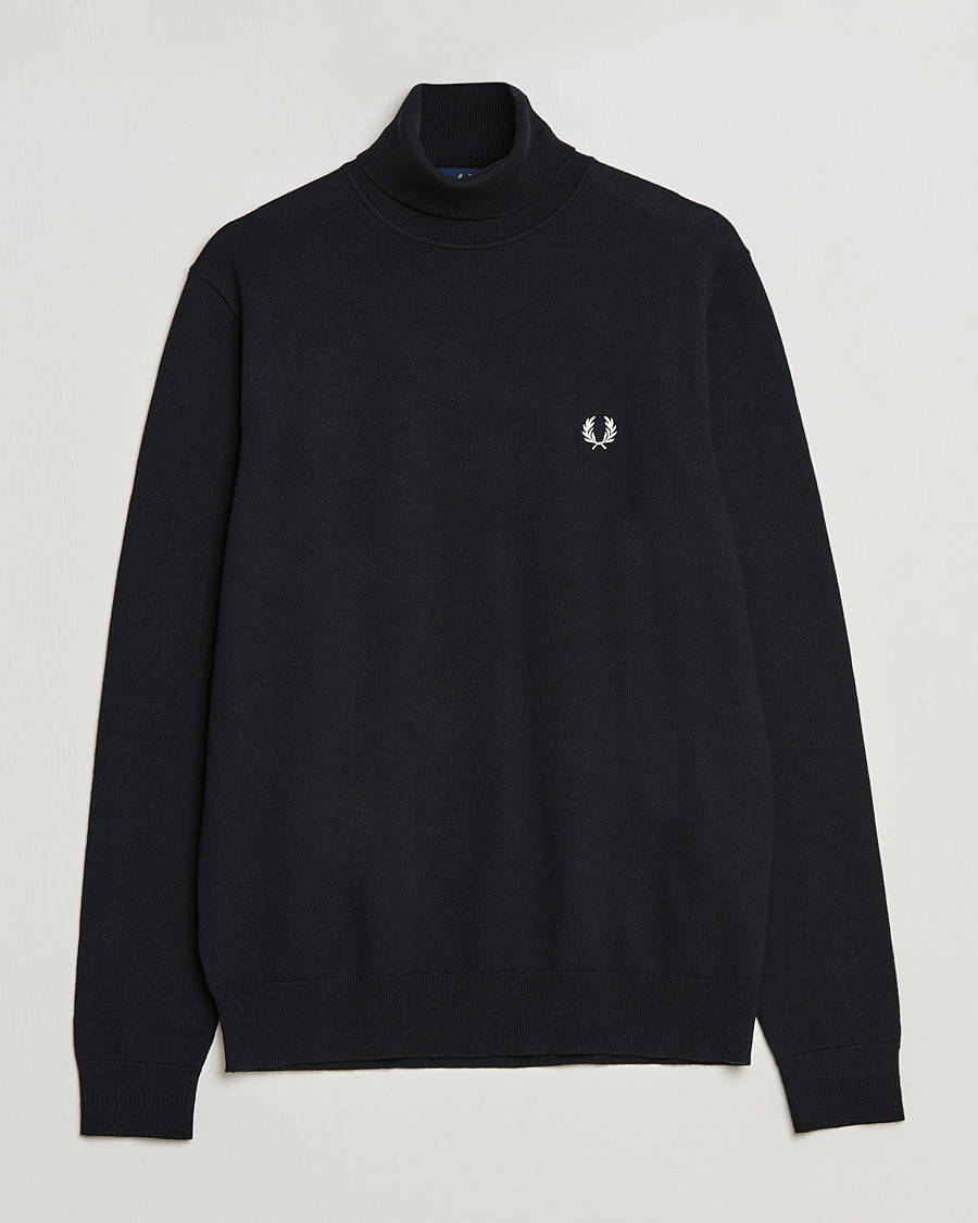 Heren | Truien | Fred Perry | Roll Neck Jumper Black