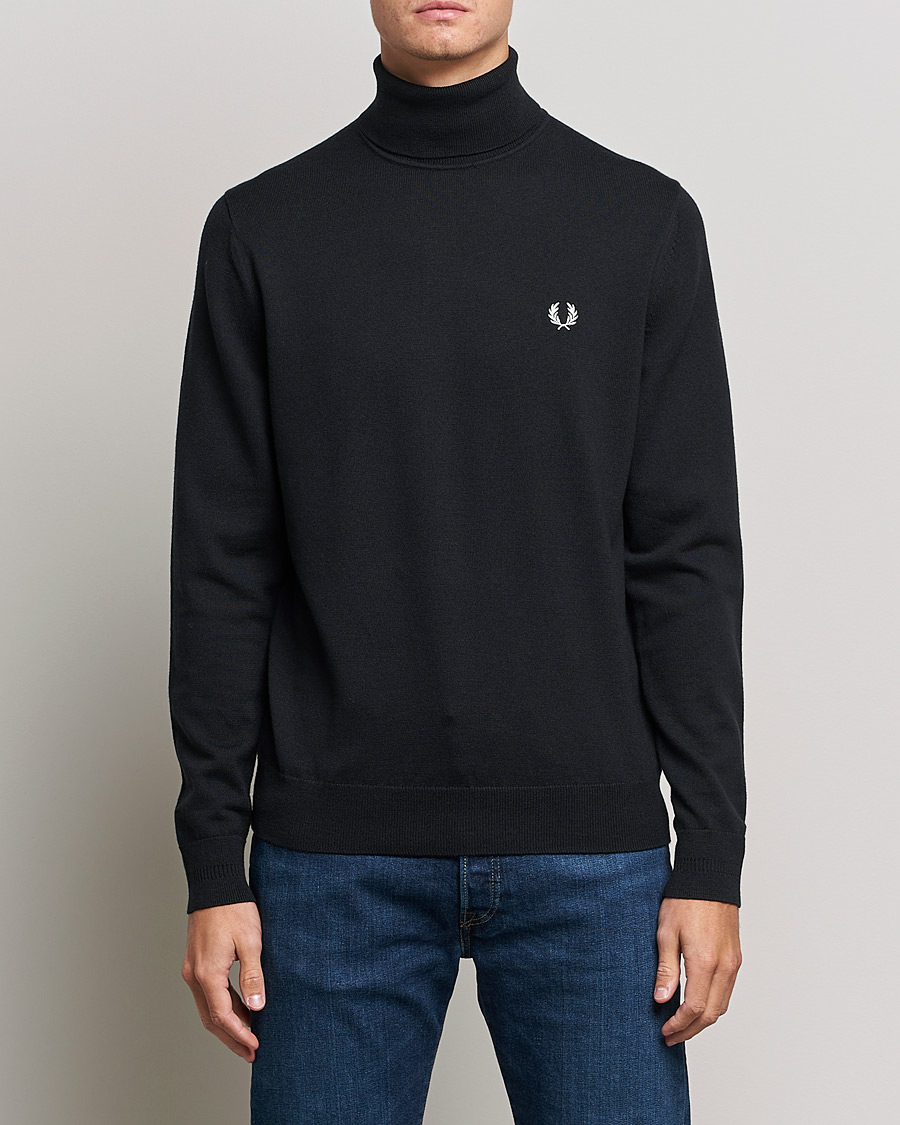 Heren | Truien | Fred Perry | Roll Neck Jumper Black