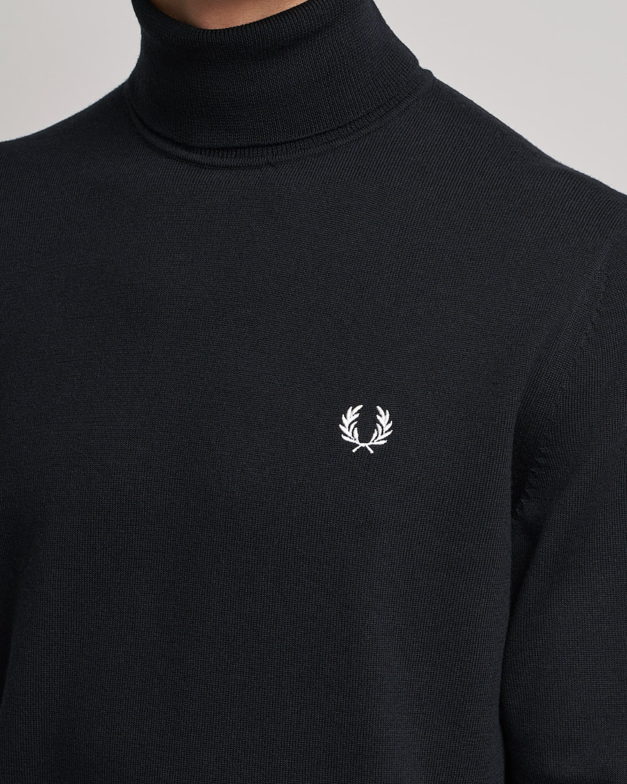 Heren | Truien | Fred Perry | Roll Neck Jumper Black