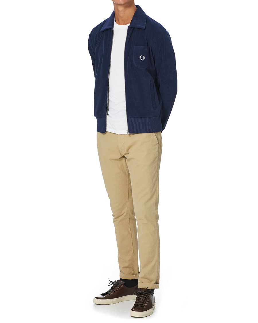Heren | Truien | Fred Perry | Reissues Towelling Jacket Carbon Blue