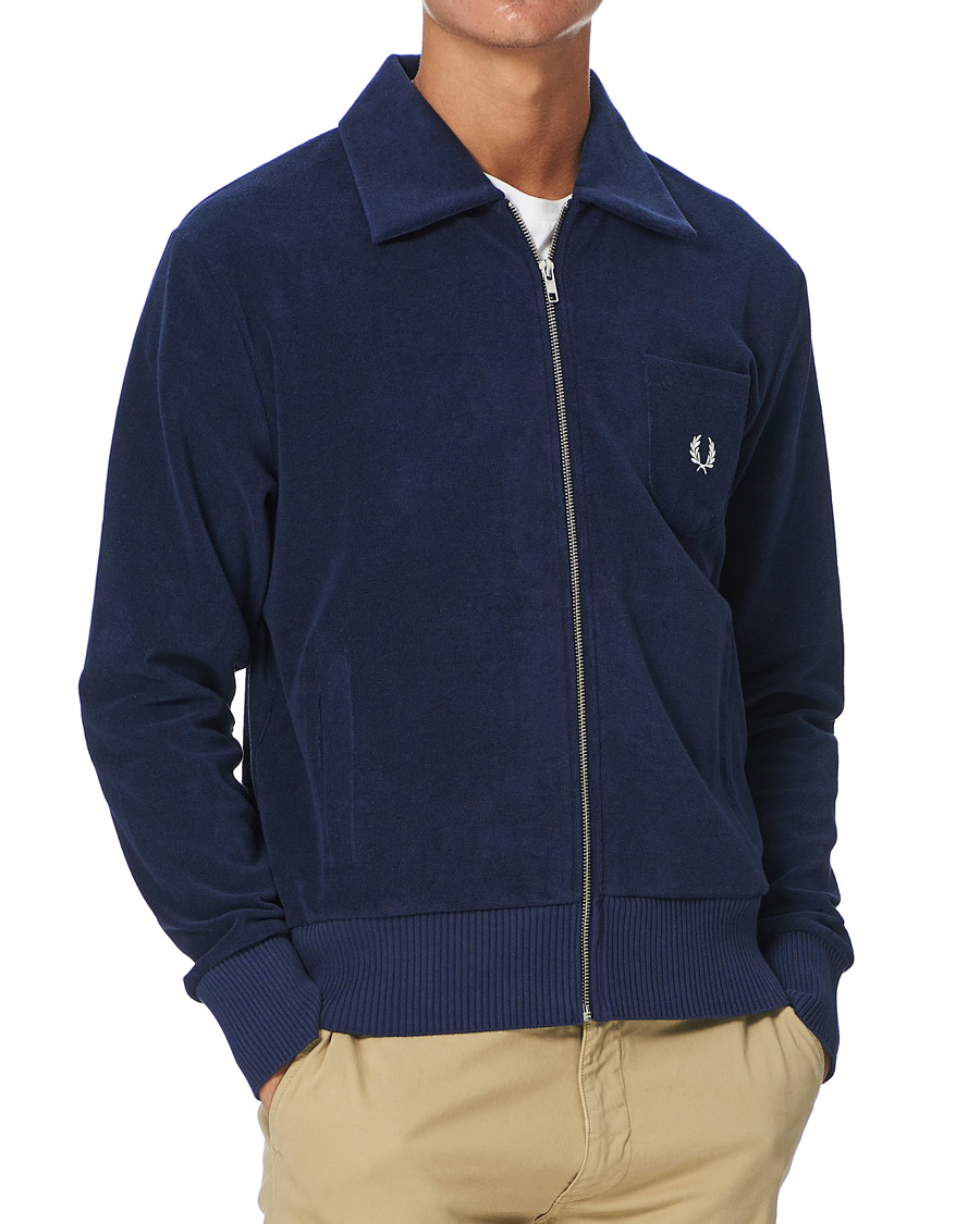 Heren | Truien | Fred Perry | Reissues Towelling Jacket Carbon Blue