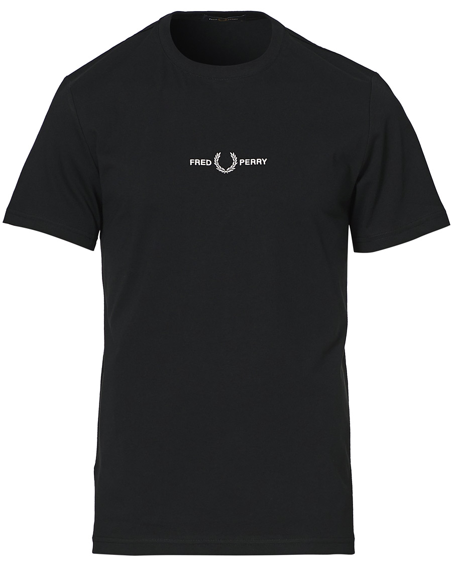 Heren | T-shirts | Fred Perry | Embroidered T-Shirt Black