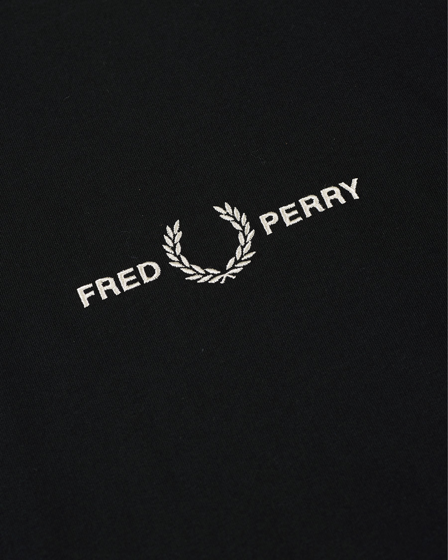 Heren | T-shirts | Fred Perry | Embroidered T-Shirt Black