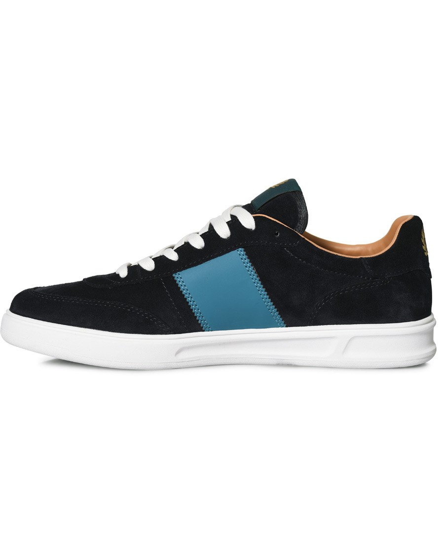 Heren | Fred Perry Suede Panel Sneakers Navy | Fred Perry | Suede Panel Sneakers Navy