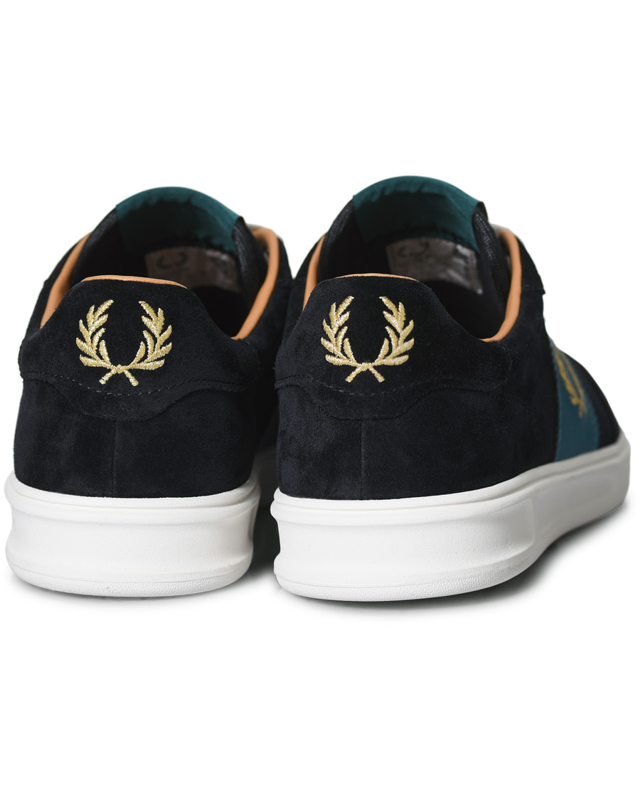 Heren | Fred Perry Suede Panel Sneakers Navy | Fred Perry | Suede Panel Sneakers Navy
