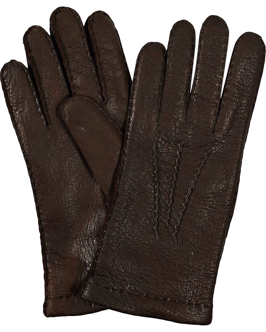 Heren | Handschoenen | Hestra | Peccary Handsewn Cashmere Glove Espresso