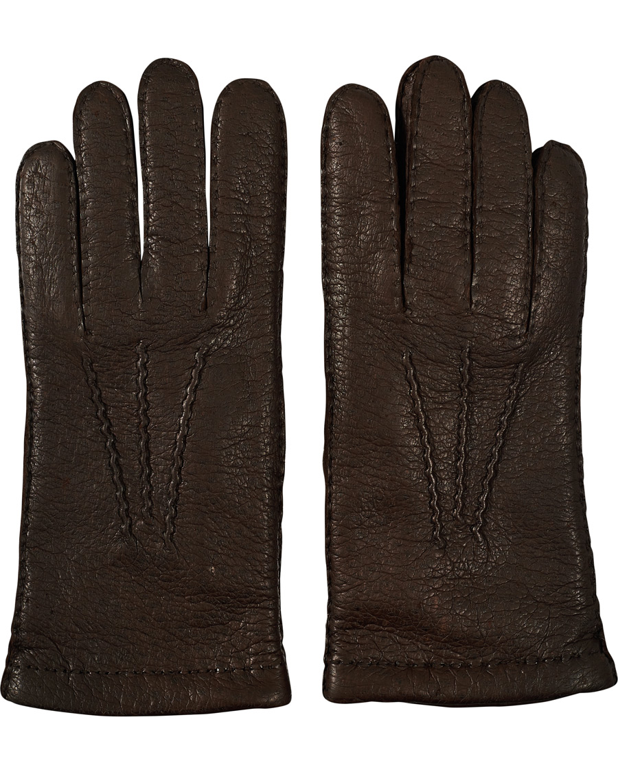 Heren | Handschoenen | Hestra | Peccary Handsewn Cashmere Glove Espresso