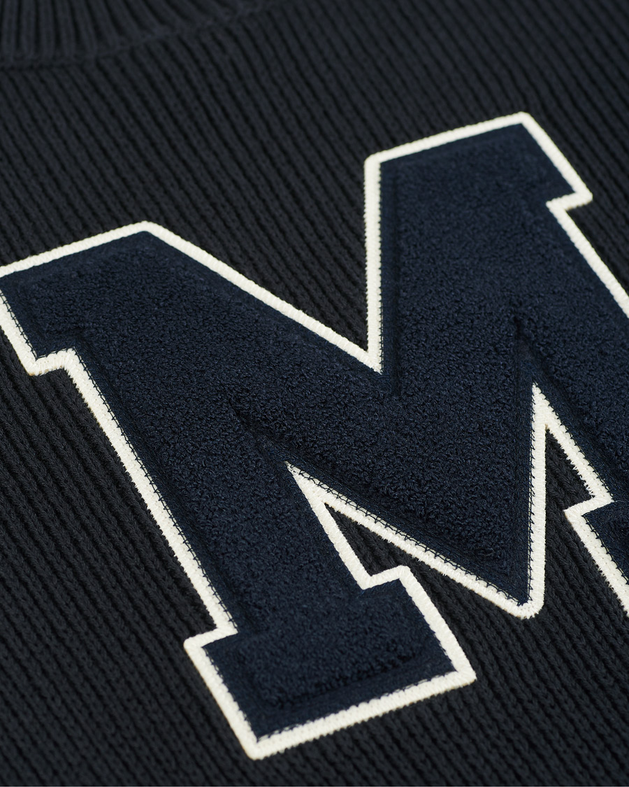 Heren | Truien | Morris | Bradley Knitted Logo O-Neck Navy