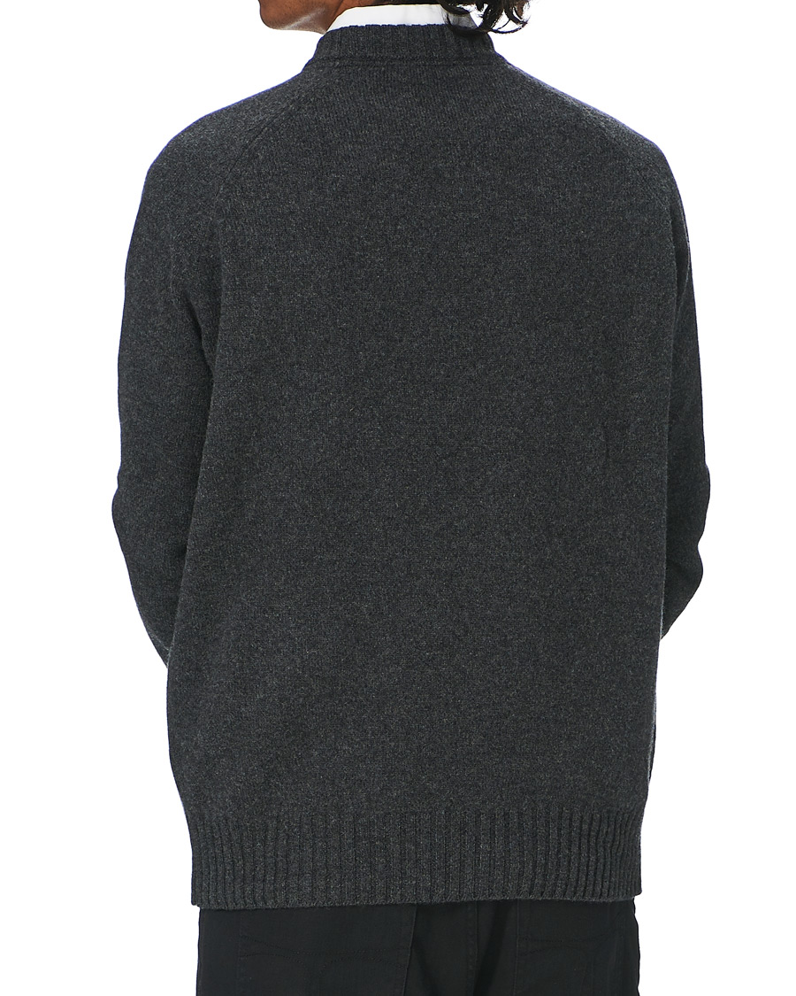 Heren | Truien | Morris | Lambswool Knitted Crew Neck Dark Grey