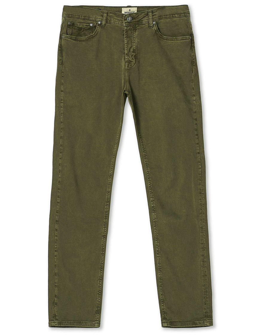 Heren | Broeken | Morris | James Brushed Chinos Olive