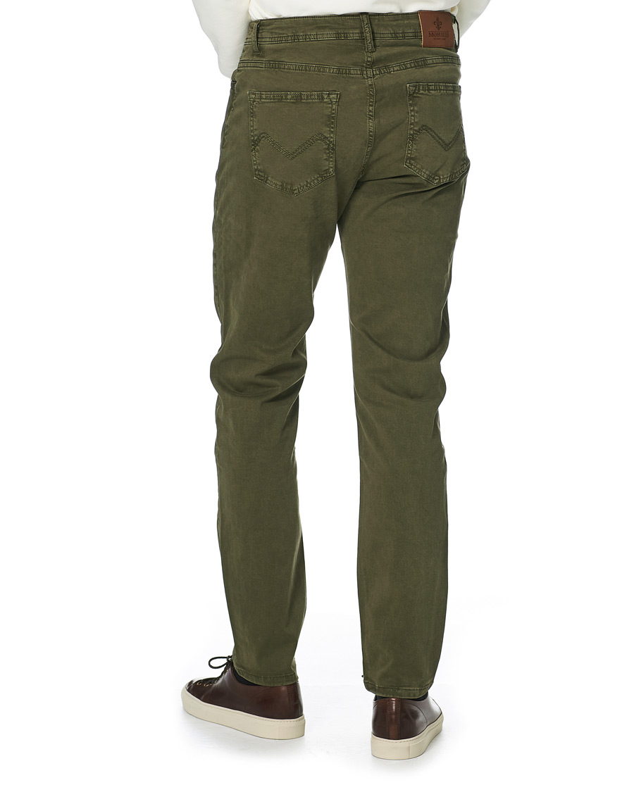 Heren | Broeken | Morris | James Brushed Chinos Olive