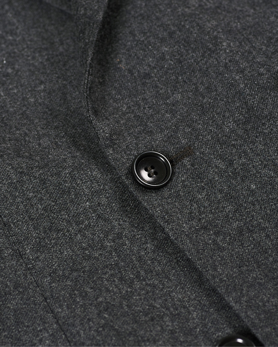 Heren | Blazers | Morris | Roger Double Breasted Flannel Blazer Dark Grey