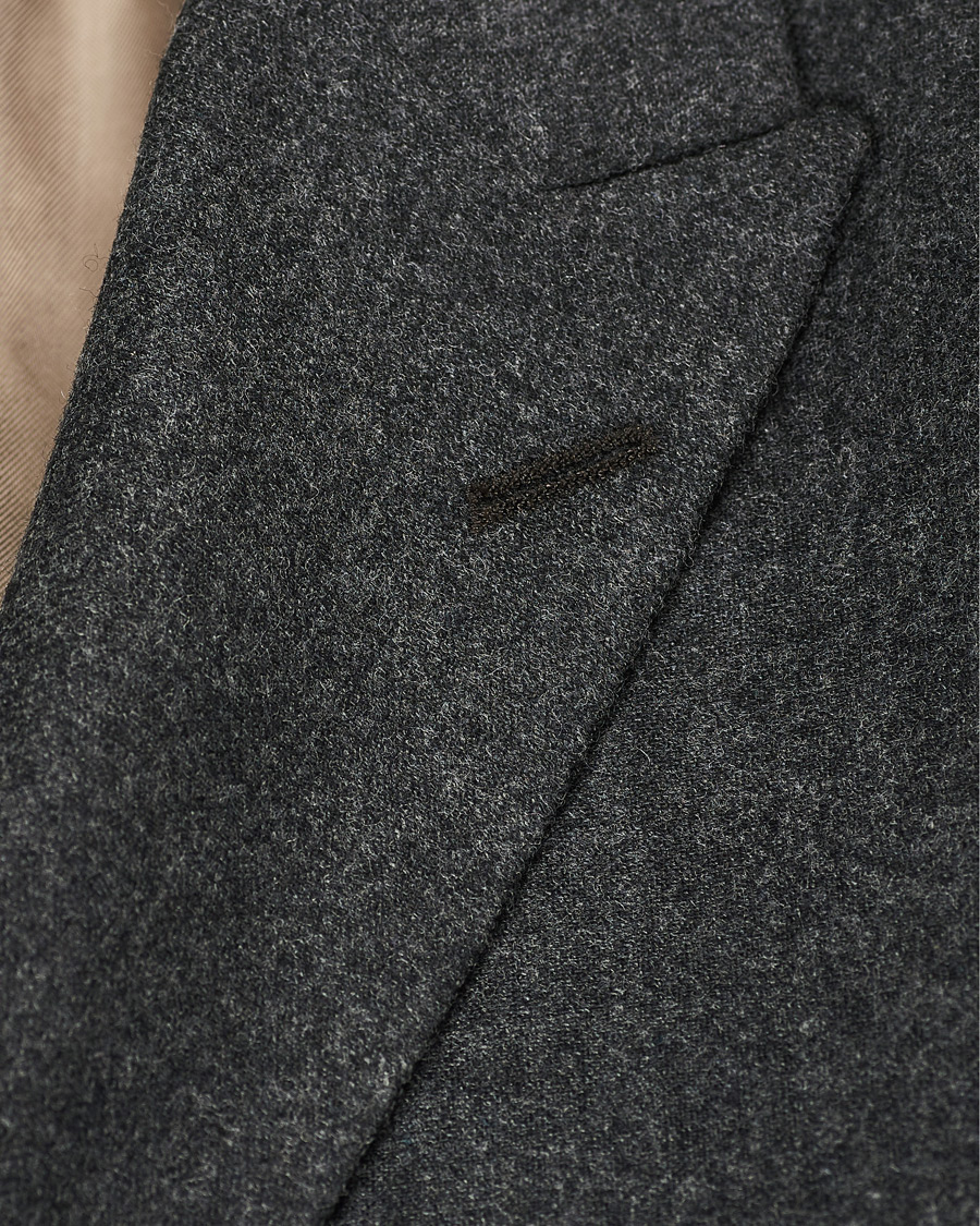 Heren | Blazers | Morris | Roger Double Breasted Flannel Blazer Dark Grey