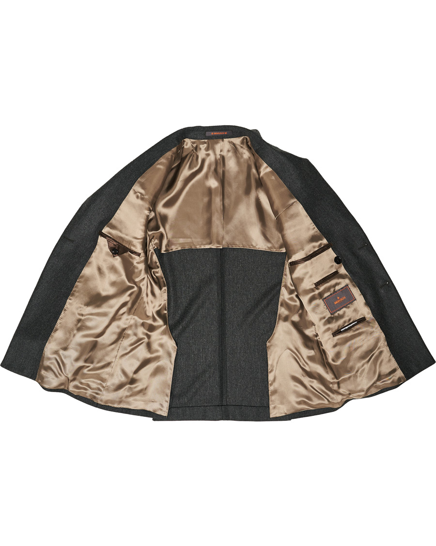 Heren | Blazers | Morris | Roger Double Breasted Flannel Blazer Dark Grey