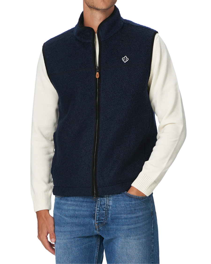 Heren | Gilets | Morris | Whitfield Pile Vest Navy