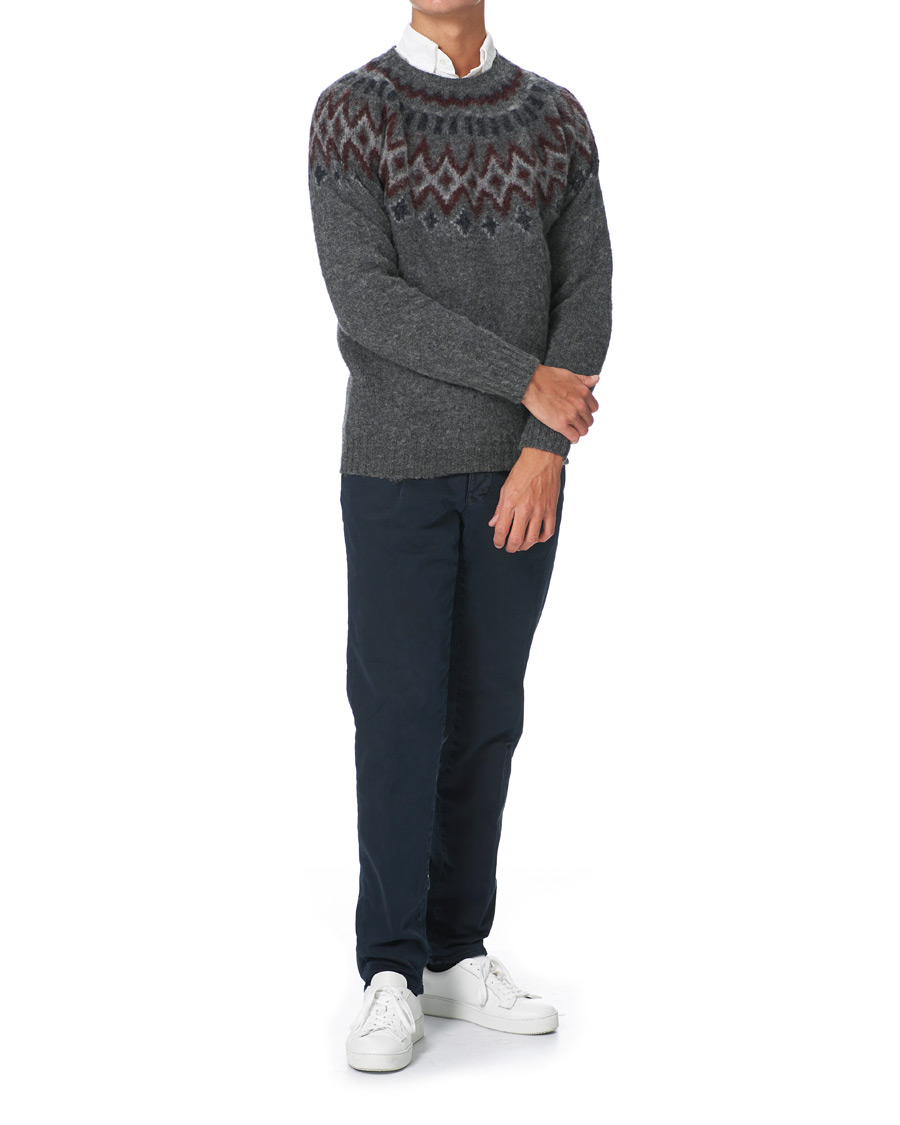 Heren | Truien | Howlin' | Brushed Wool Fair Isle Crew Sweater Oxford