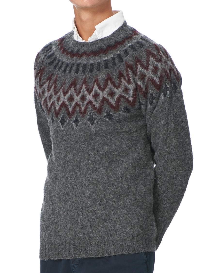 Heren | Truien | Howlin' | Brushed Wool Fair Isle Crew Sweater Oxford