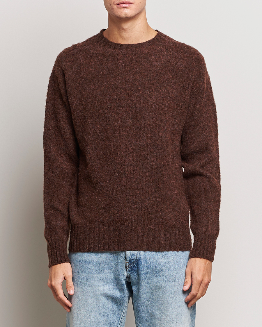 Heren | Truien | Howlin' | Brushed Wool Sweater Brownish