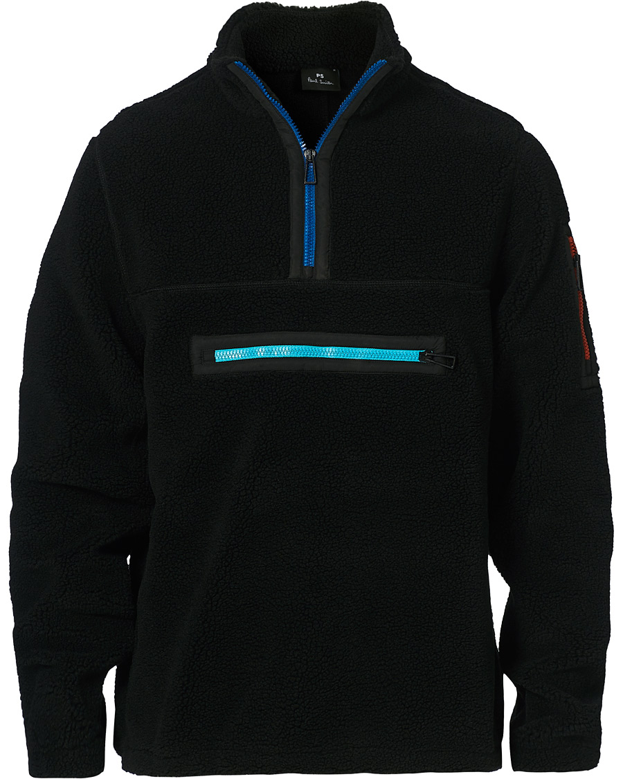 Heren | Truien | PS Paul Smith | Half Zip Fleece Sweater Black