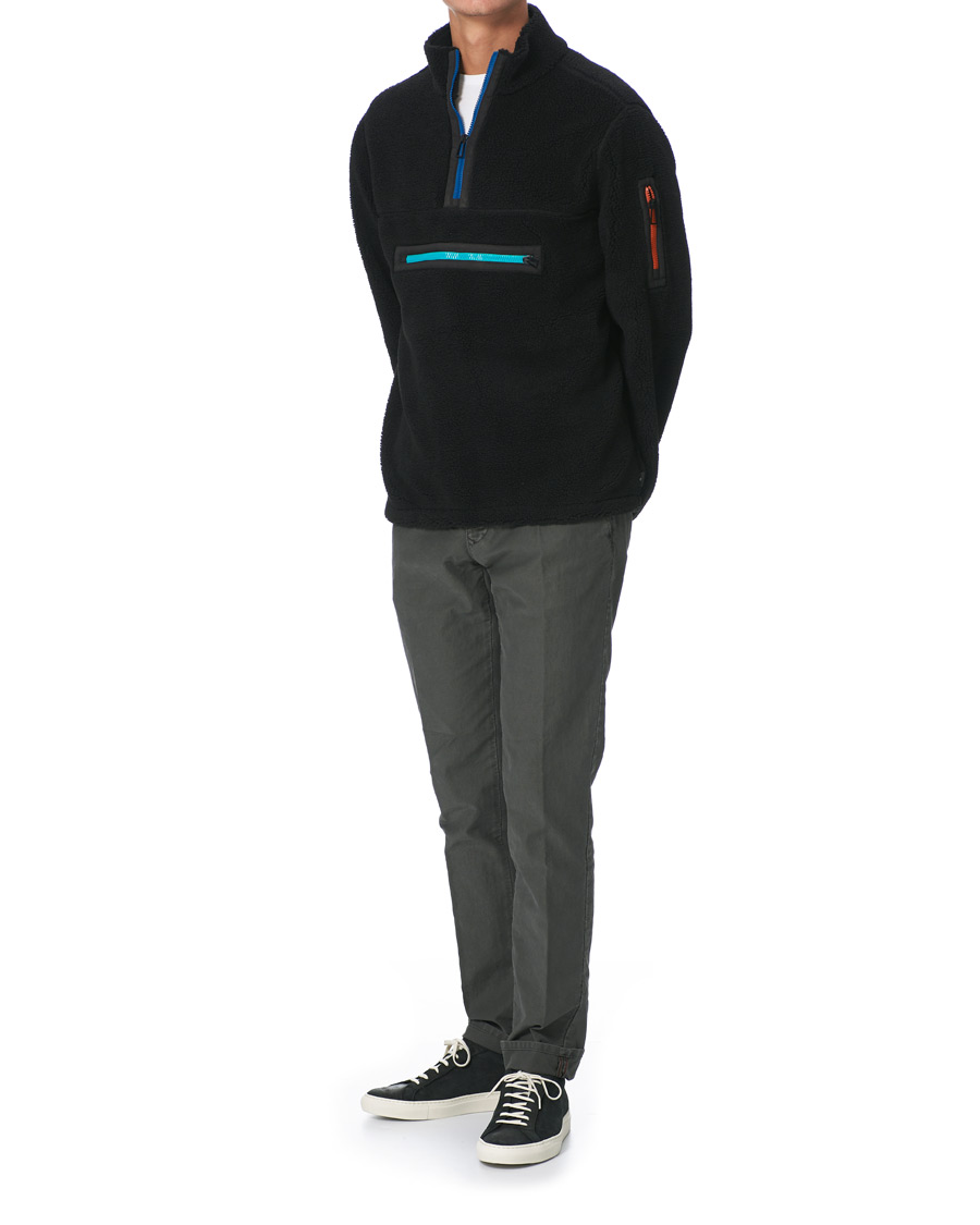 Heren | Truien | PS Paul Smith | Half Zip Fleece Sweater Black