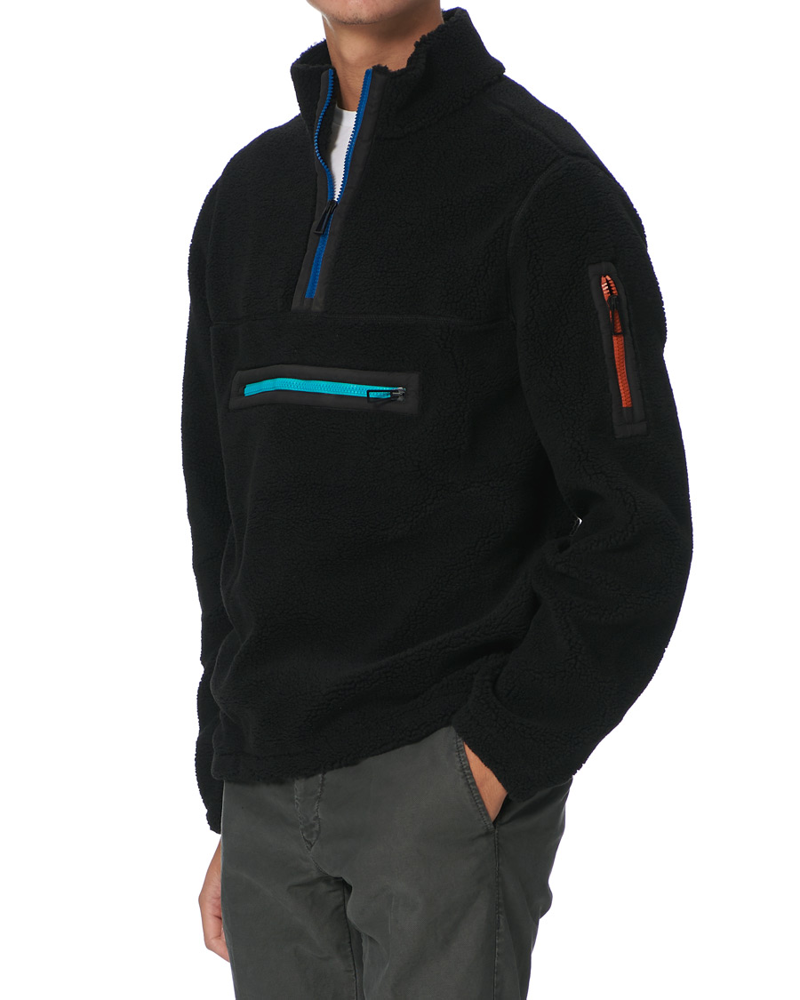 Heren | Truien | PS Paul Smith | Half Zip Fleece Sweater Black