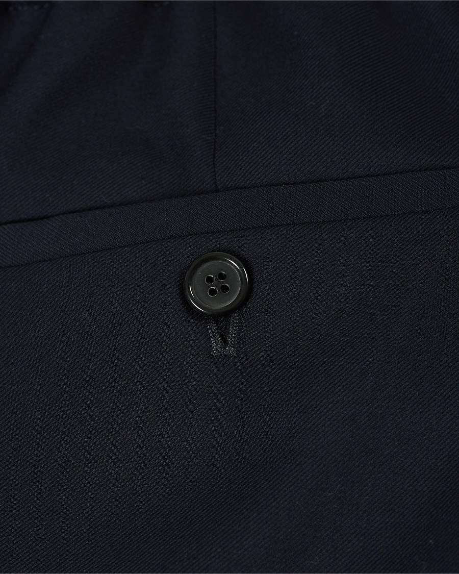 Heren | Broeken | Paul Smith | Drawstring Elastic Wool Pant Navy