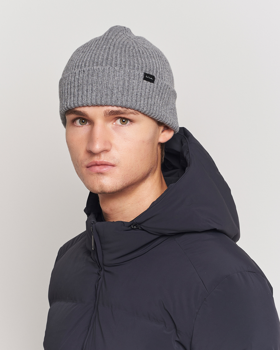 Heren |  | Paul Smith | Cashmere Beanie Light Grey