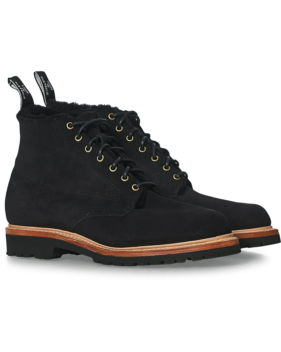 Heren | R.M.Williams Urban Rickaby Shearling Boot Nero Suede | R.M.Williams | Urban Rickaby Shearling Boot Nero Suede