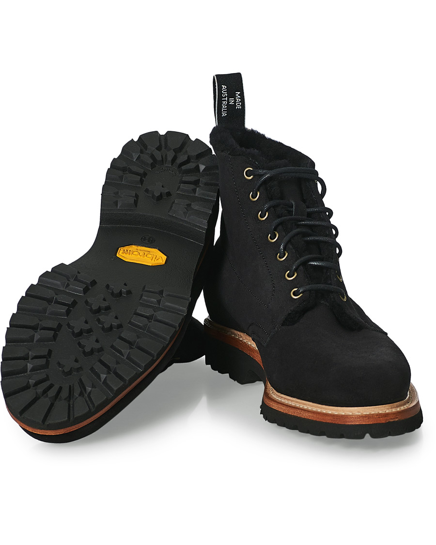 Heren | R.M.Williams Urban Rickaby Shearling Boot Nero Suede | R.M.Williams | Urban Rickaby Shearling Boot Nero Suede