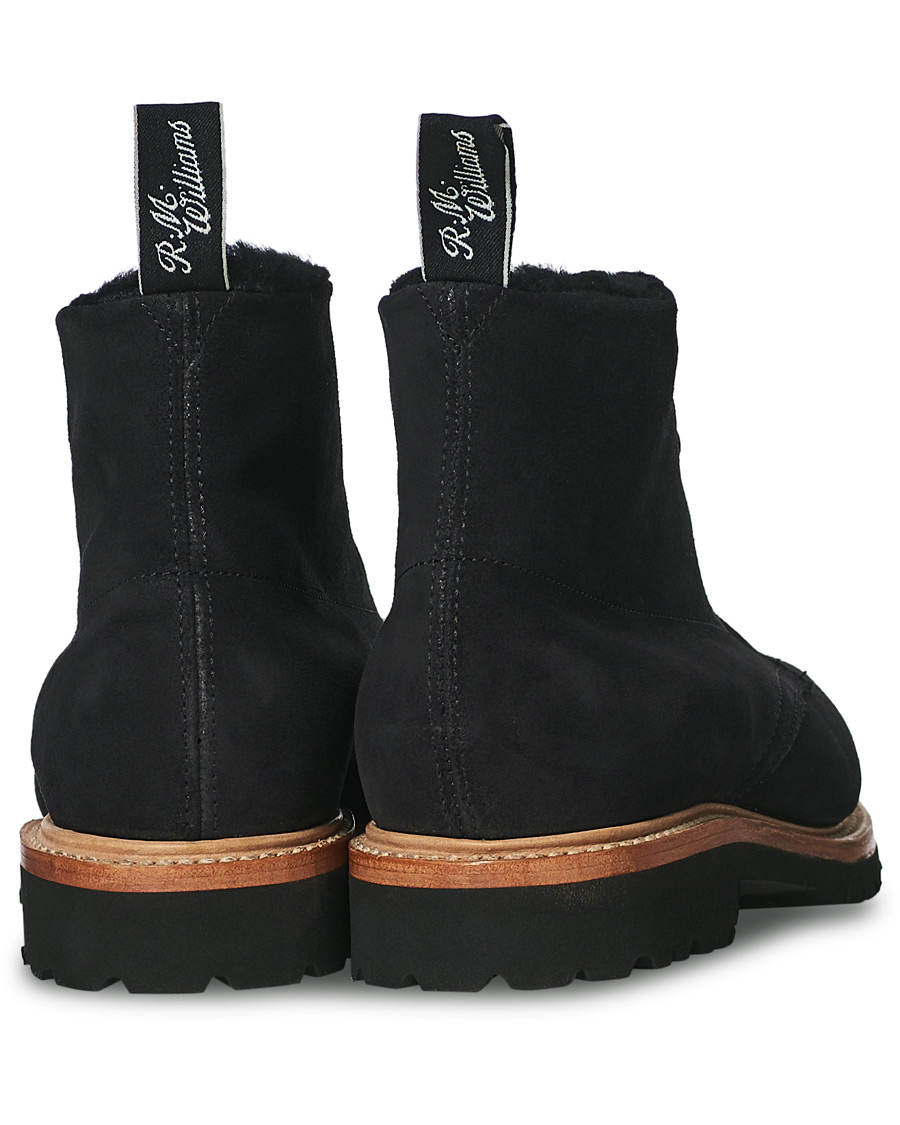 Heren | R.M.Williams Urban Rickaby Shearling Boot Nero Suede | R.M.Williams | Urban Rickaby Shearling Boot Nero Suede