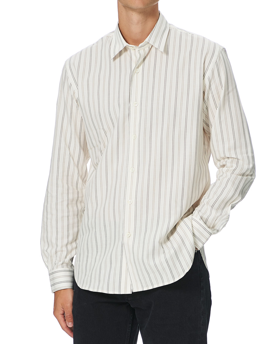 Heren | Overhemden | Sunflower | Dan Striped Cotton Shirt Off White