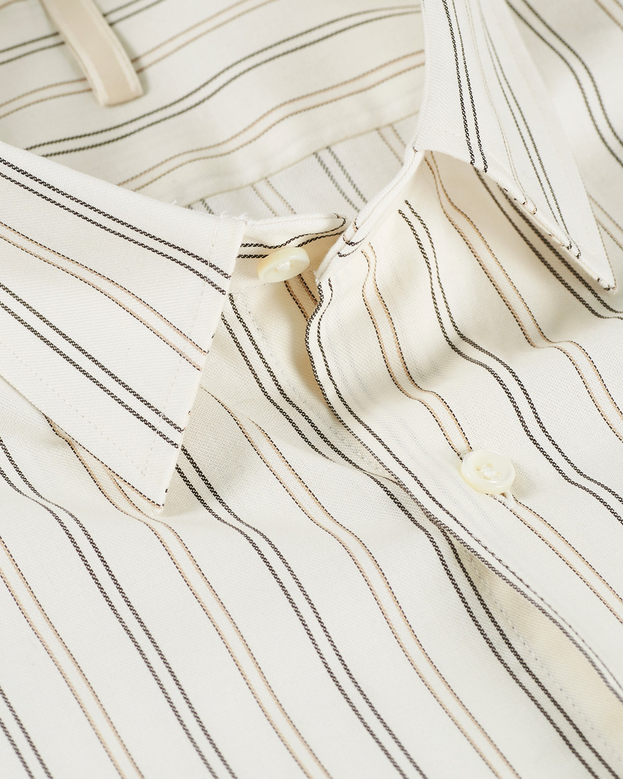 Heren | Overhemden | Sunflower | Dan Striped Cotton Shirt Off White