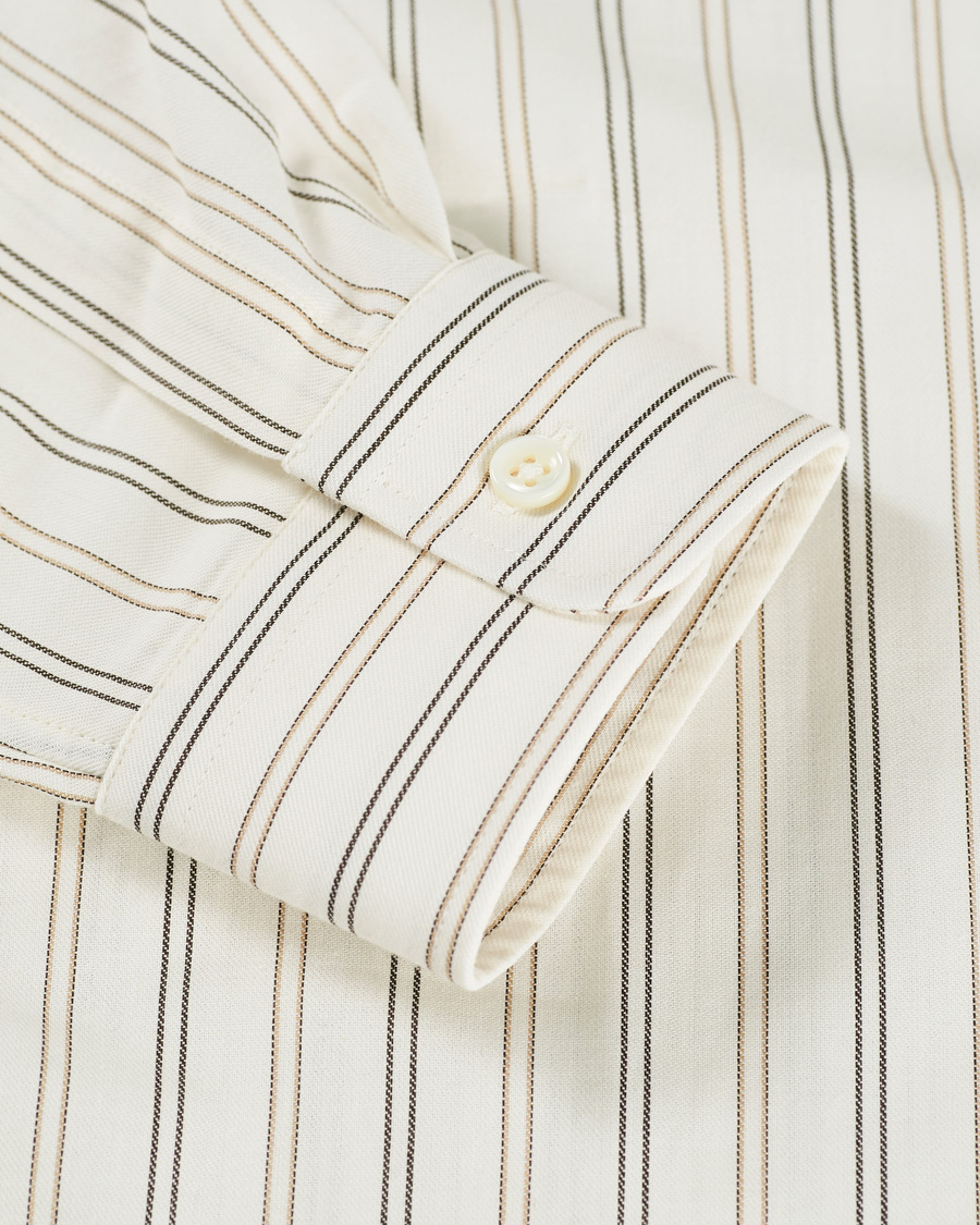 Heren | Overhemden | Sunflower | Dan Striped Cotton Shirt Off White