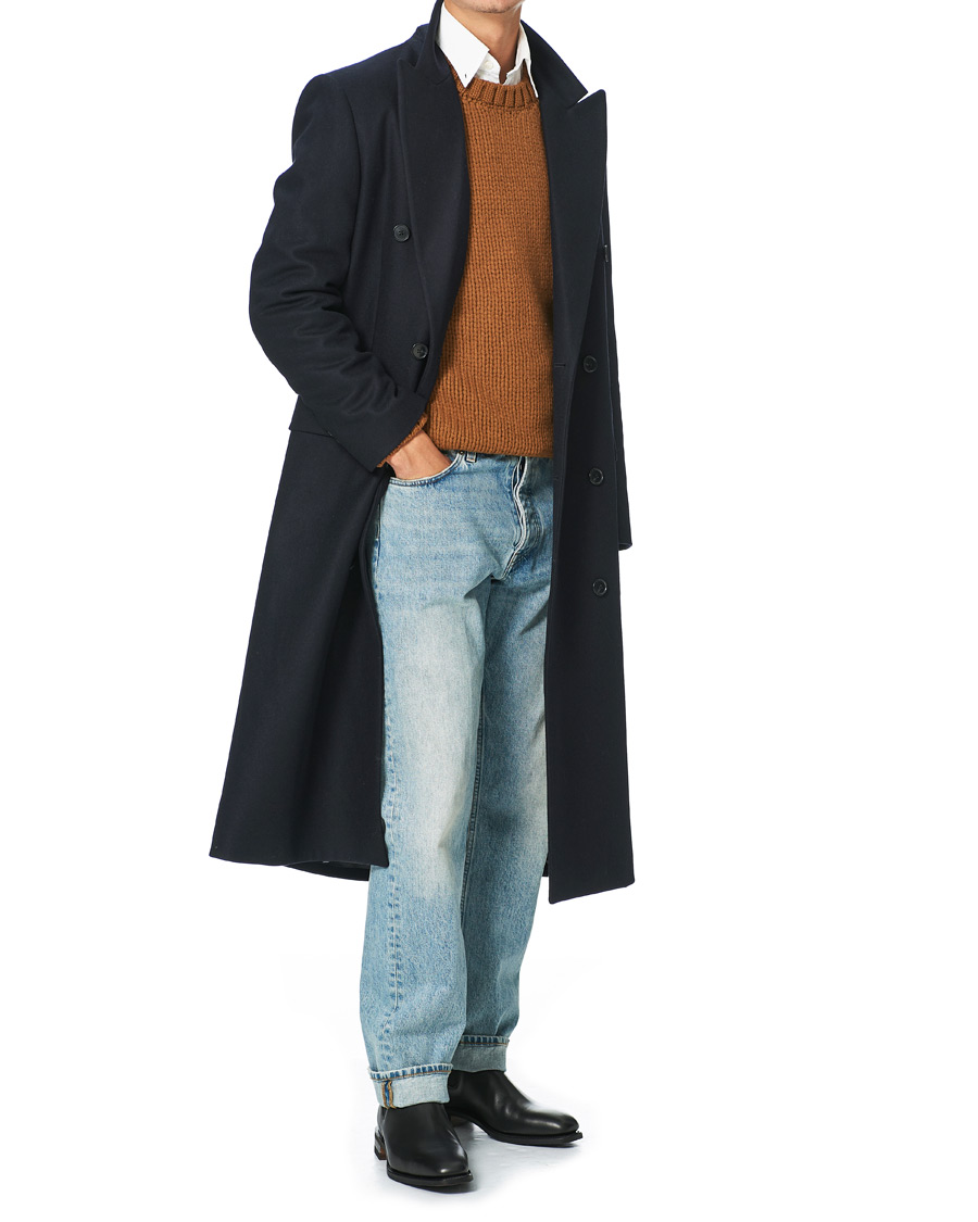 Heren | Jassen | Sunflower | Long Coat Navy