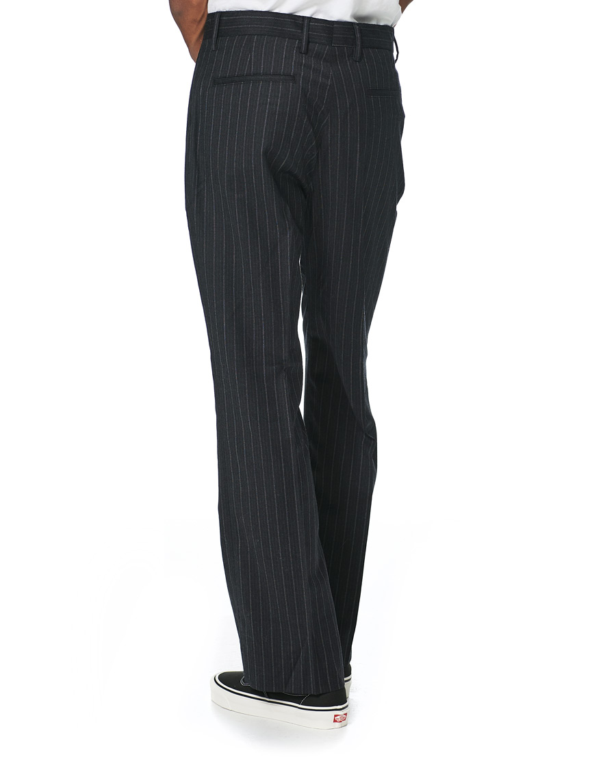 Heren | Broeken | Sunflower | Mac Pinstripe Wool Trousers Charcoal