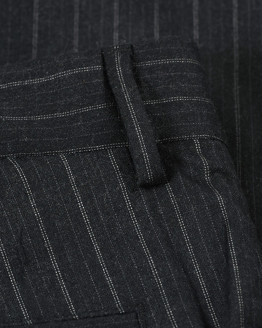 Heren | Broeken | Sunflower | Mac Pinstripe Wool Trousers Charcoal
