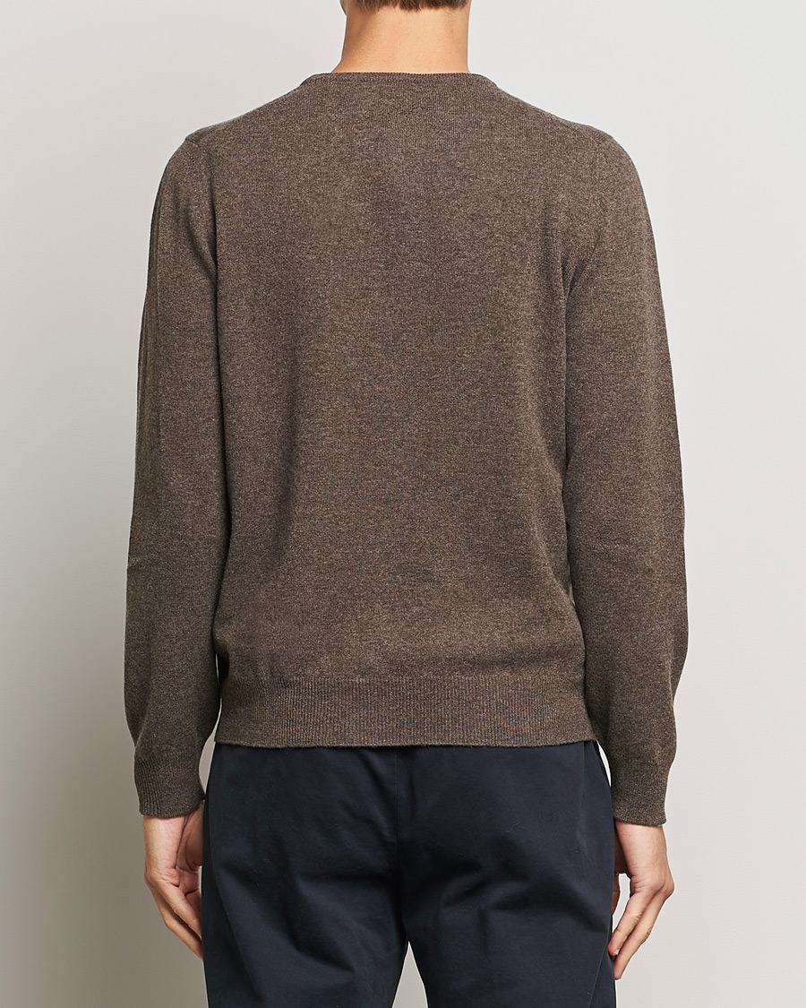 Heren | Truien | Gran Sasso | Wool/Cashmere Crew Neck Brown Melange