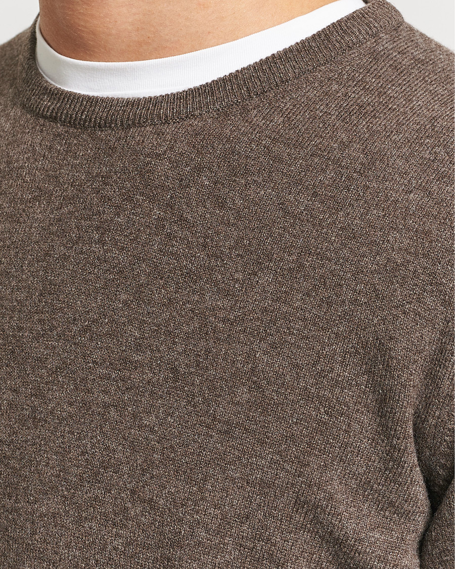 Heren | Truien | Gran Sasso | Wool/Cashmere Crew Neck Brown Melange