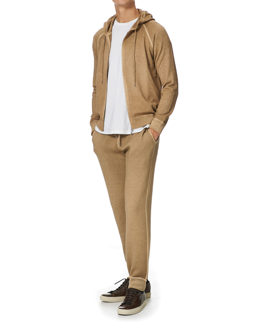 Heren | Broeken | Gran Sasso | Wool/Cashmere Sweatpants Beige