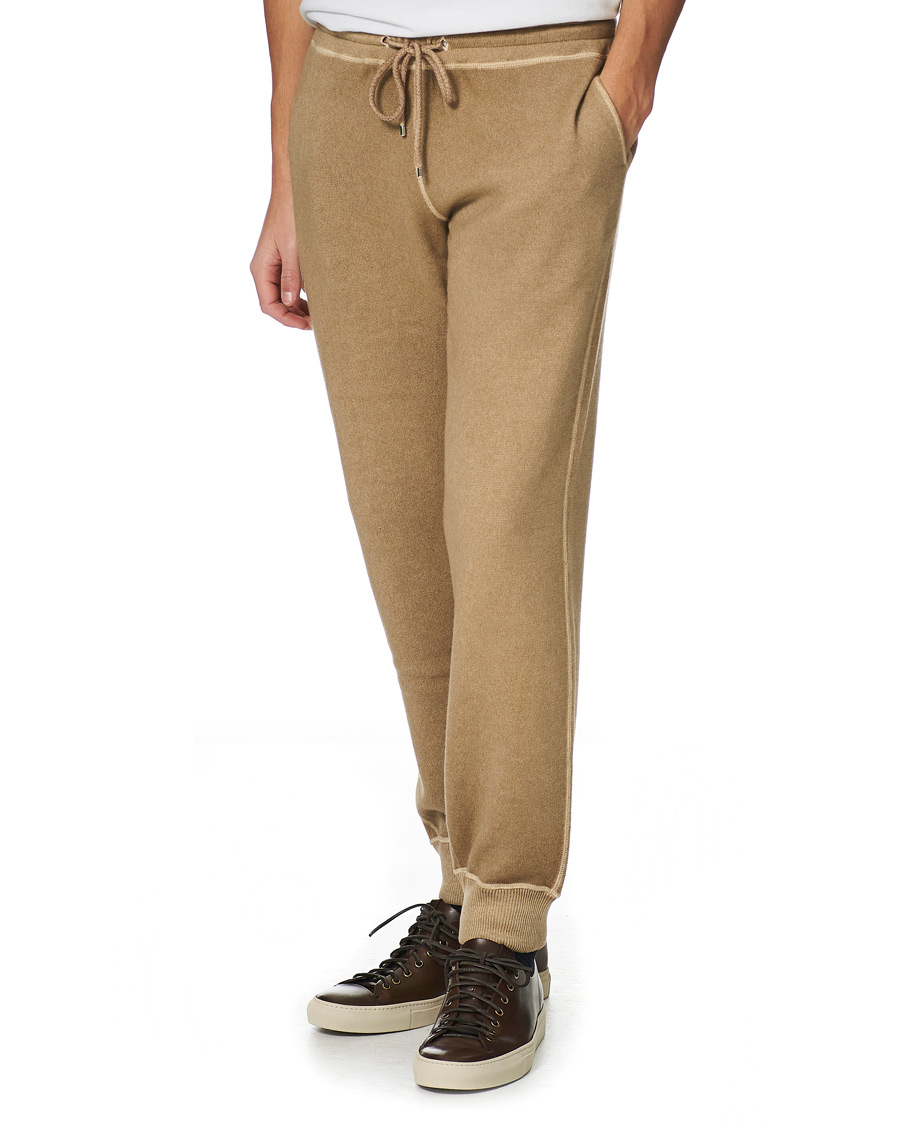 Heren | Broeken | Gran Sasso | Wool/Cashmere Sweatpants Beige