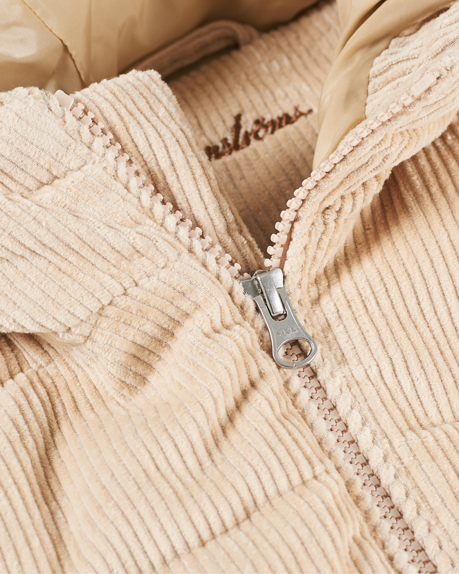 Heren | Jassen | Stenströms | Padded Corduroy Hood Vest Creme