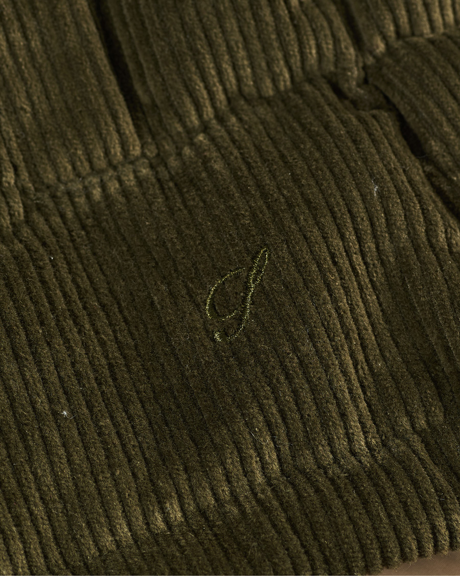 Heren | Jassen | Stenströms | Padded Corduroy Hood Vest Olive