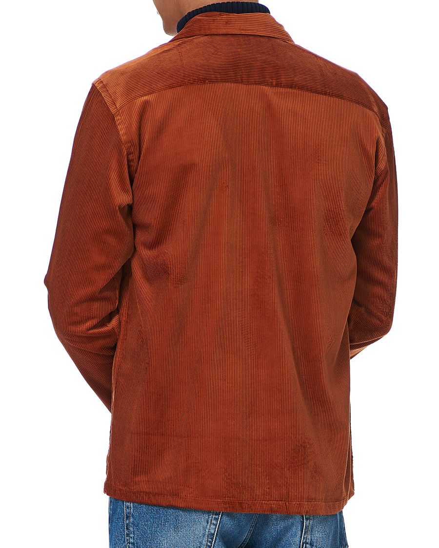 Heren | Overhemden | Eton | Cotton Corduroy Overshirt Orange